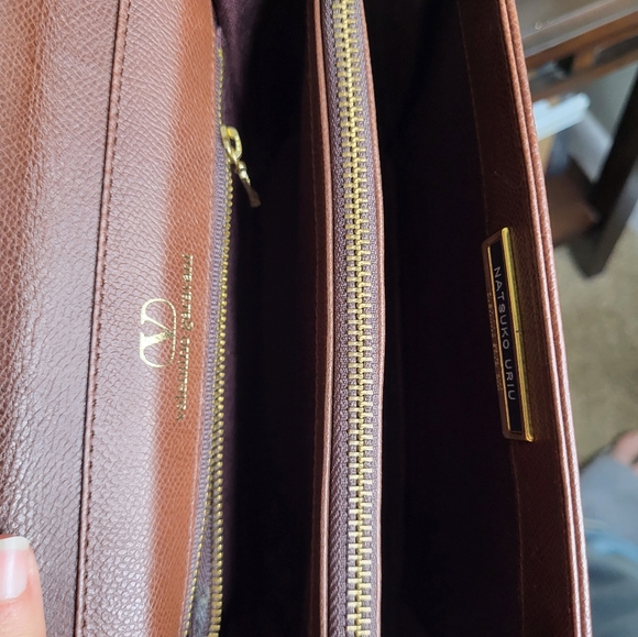 Valentino Garavani Vintage Brown Leather Satchel Bag, Kelly Style - Picture 8 of 16